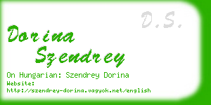 dorina szendrey business card